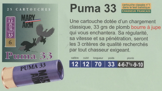 cartouche puma 33